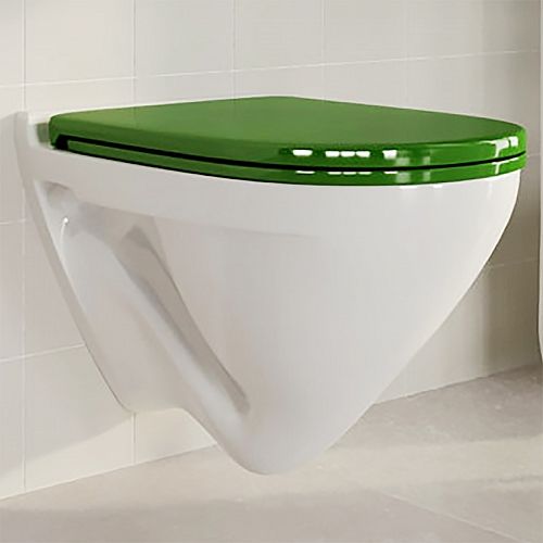 Унитаз подвесной Sanita Luxe Attica Luxe Color Green SL с крышкой дюропласт, ATCSLWH0113
