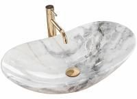 Раковина накладная Rea ROYAL GRANIT, 62.5 см, керамика, белый, REA-U8596