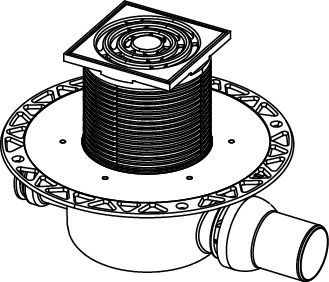 Душевой трап TECEdrainpoint S 120, дренажный стандартный с универсальным фланцем Seal System, 360120