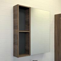 Зеркало-шкаф Comforty Порто 75, дуб темно-коричневый, 00-00009231