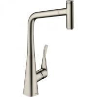 Смеситель для кухни Hansgrohe Metris Select M71, с выдвижным изливом, сталь, 14857800