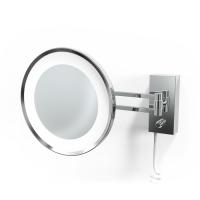 Косметическое зеркало Decor Walther BS 36/V LED 22 см, подвесное, увел. 5x, подсветка LED, хром, 122200