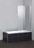Шторка для ванны BelBagno 800x1400, рифленое стекло, хромированный профиль, правая, SELA-V-1-80/140-