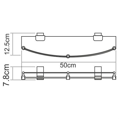 Полка WasserKRAFT Lopau K-6000, K-6044