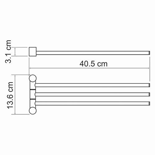 Держатель полотенец WasserKRAFT Isar K-7300, K-1633