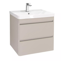 Тумба с раковиной Comforty Енисей-60П2, с раковиной Comforty 4460, серый шёлк, 00-00022356CF