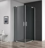 Душевая кабина Cezares Slider  90(100)*100(110)*195 см, серое стекло, хромированный профиль, SLIDER-