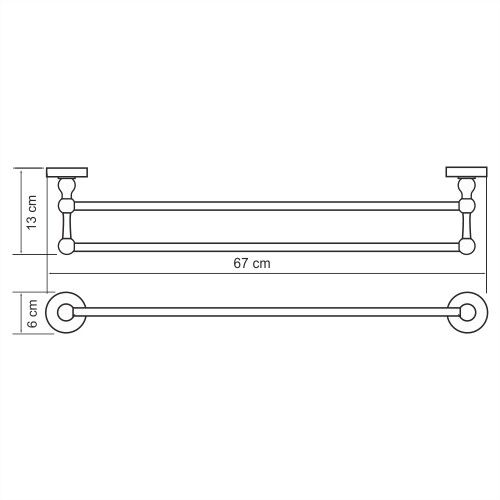 Держатель полотенец WasserKRAFT Diemel K-2200, K-2240
