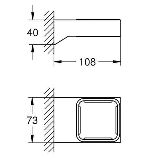 Держатель Grohe Selection Cube, хром, 40865000