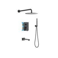 Душевой комплект Aquatek ОБЕРОН матовый черный, AQ1273MB