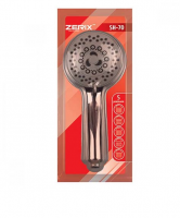 Душевая лейка Zerix SH-70, Ø10см 5 режимов, на блистере, хром, ZX3057