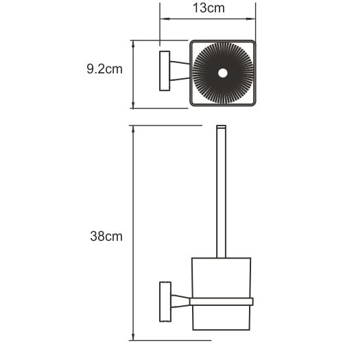 Щетка для унитаза WasserKRAFT Dill K-3900, K-3927