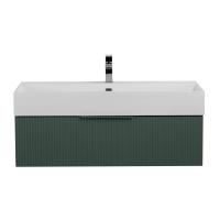 Тумба подвесная под раковину Cezares PREMIUM PLISSE 90 с выдвижным ящиком Verde opaco, 55425