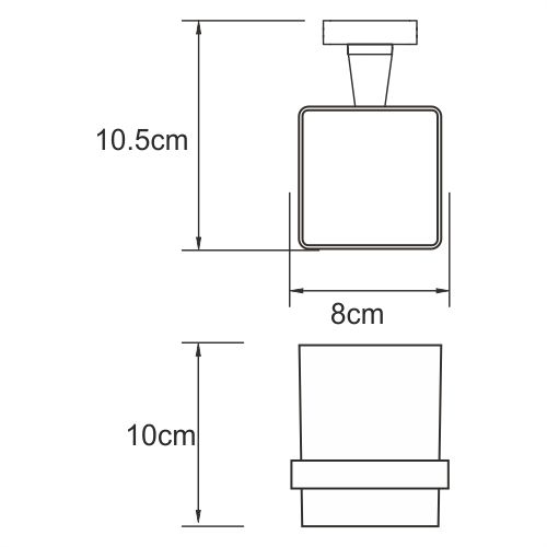 Стакан WasserKRAFT Dill K-3900, K-3928