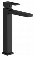 Смеситель для раковины Belz B11658-7 BLACK, (гайка), высокий, черный