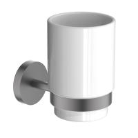 Стакан с держателем Aquatek БЕТТА, оружейная сталь, AQ4604BGM