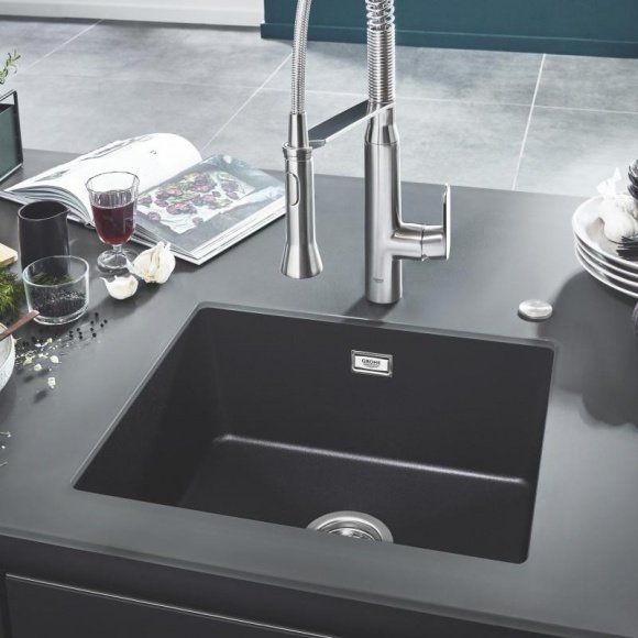Мойка для кухни Grohe K700 композитная, черный гранит, 31654AP0