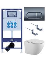 Инсталляция с подвесным унитазом Set Aquatek ЕВРОПА-050 4в1