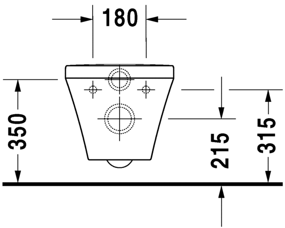 Унитаз подвесной Duravit DuraStyle Rimless безободковый, без сиденья, белый глянцевый , 2538090000