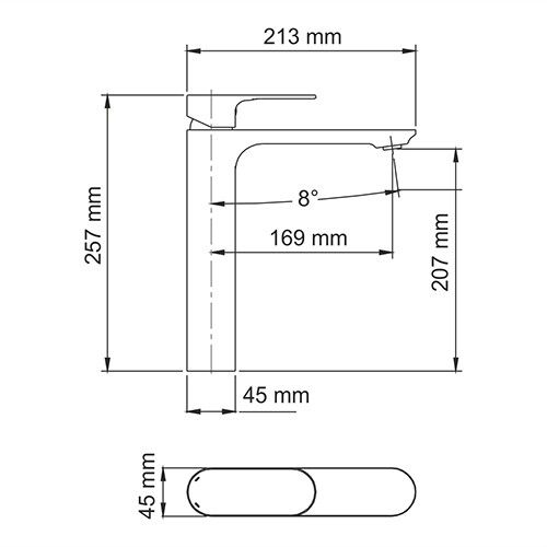 Смеситель для раковины WasserKRAFT Dinkel 5800, 5803H