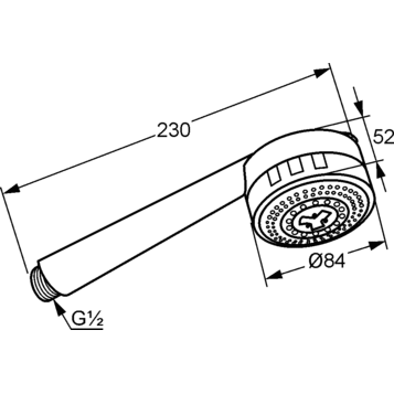 Душевая лейка Kludi Zenta 2S, хром, 6070005-00