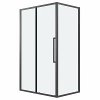 Душевая кабина Grossman Cosmo 130х70х195 раздвижная, черный матовый, стекло прозрачное
