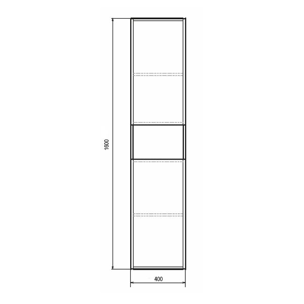 Шкаф-колонна Comforty "Бордо-40" дуб темно-коричневый
