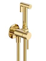 Смеситель с гигиеническим душем AQUAme Siena, Glossy gold, AQM6217GG