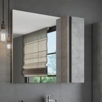 Зеркало-шкаф Comforty "Эдинбург-90" бетон светлый