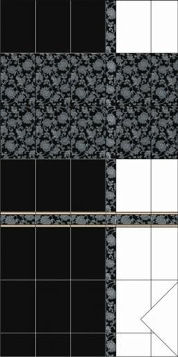 Плитка керамическая Kerama Marazzi Аджанта цветы белый 20х30 8216