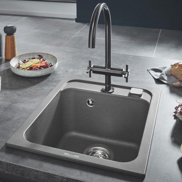 Мойка для кухни Grohe K700 композитная, серый гранит, 31650AT0