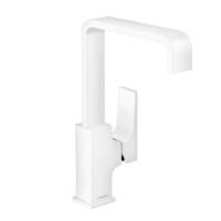 Смеситель для раковины Hansgrohe Metropol 230, со сливным клапаном Push-Open, белый матовый, 3251170