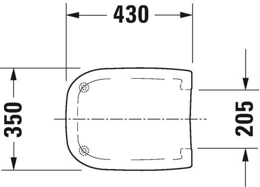 WC крышка-сиденье Duravit D-Code, стальные шарниры, 0067310000