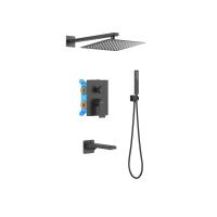 Душевой комплект Aquatek ЛИРА матовый черный, AQ1473MB