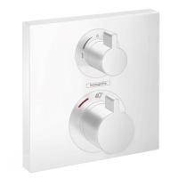 Термостат Hansgrohe Ecostat Square, скрытого монтажа, для 2 потребителей, белый матовый, 15714700