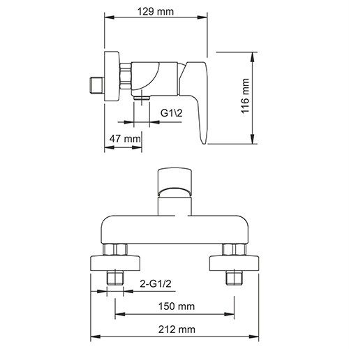 Смеситель для душа WasserKRAFT Vils 5600, 5602