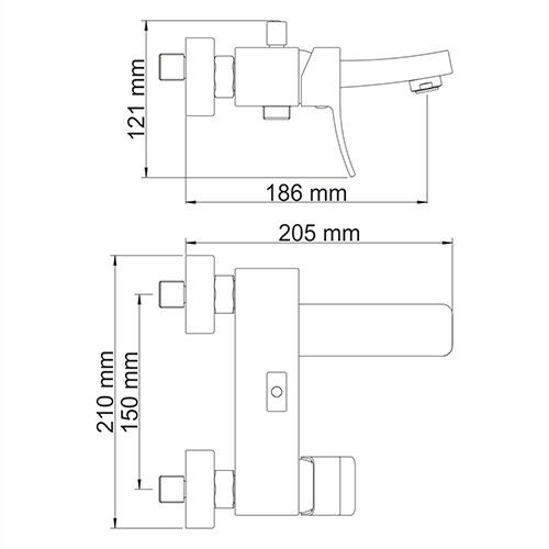 Смеситель для ванны WasserKRAFT Aller 1060, 1061