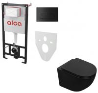 Сет Azario инсталляция Alсa AM101/1120-4:1 RU M578-0001 + унитаз AZ-0046-UQ1-MB черный