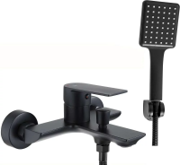 Смеситель для ванны Rea Urban Black mat с душевым гарнитуром, черный матовый, REA-B9910