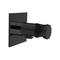 Подключение для шланга Almar Round с держателем, Absolute Black Brushed PVD