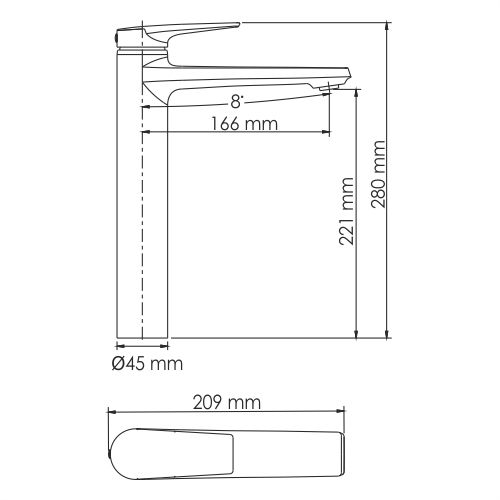 Смеситель для раковины WasserKRAFT Wiese, 8403H