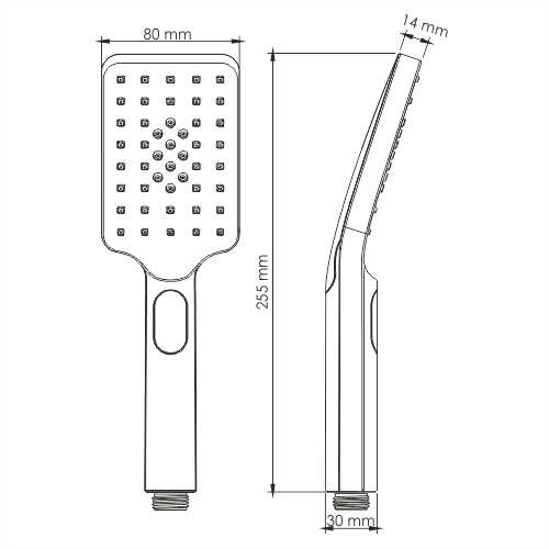 Лейка WasserKRAFT Elbe 7400 черный Soft-touch, A130