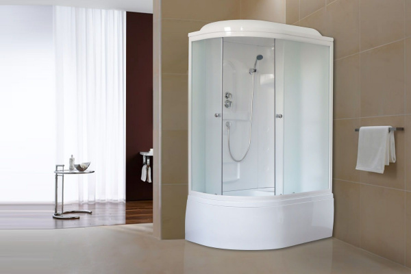 Гидромассажный бокс Royal Bath 120х80х217, матовое стекло, белый профиль,  правая, RB 8120ВК1-М-R
