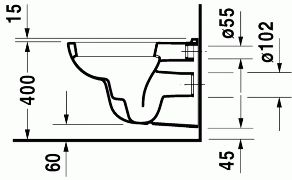 Унитаз подвесной Duravit D-Code, 25350900002