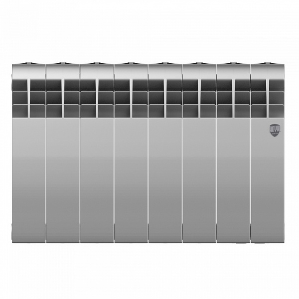 Радиатор биметаллический Royal Thermo BiLiner 350 /Silver Satin - 8 секций, серебристый, RTBSS35008