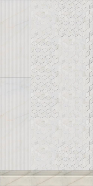 Бордюр Багет Kerama Marazzi Милан Греппи белый 40x7,3x28, BLF001R