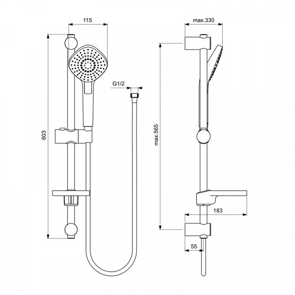 Комплект 3 в 1 Ideal Standart CERAPLAN III (BC560AA + B0718AA + B2621AA), BD005AA