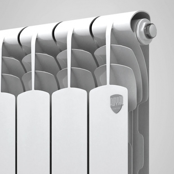 Радиатор биметаллический Royal Thermo Revolution Bimetall 350 - 6 секций, белый, RTRB35006