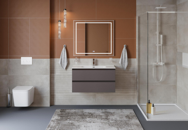 Тумба под раковину BelBagno KRAFT-800-2C-SO-GSO, темно-серый матовый