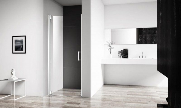 Душевая дверь BelBagno 600x1950, прозрачное стекло, хромированный профиль, MARMI-B-1-60-C-Cr